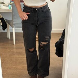 Princess Polly Black Distressed Jeans